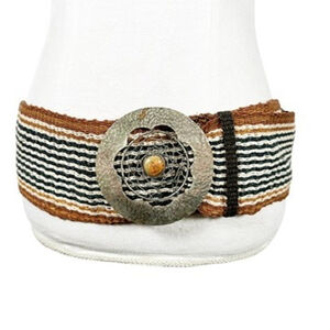 Boho Statement Belt Festival Dreamcatcher Buckle Stone Woven Wide One Size S-XXL